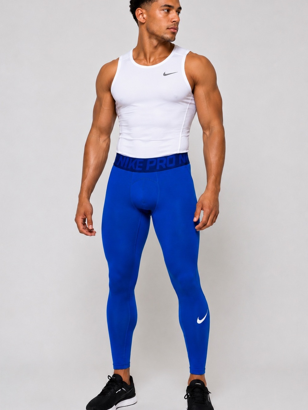 Nike Pro Men’s Dry-FIT Compression Tights - Royal Blue Size Large